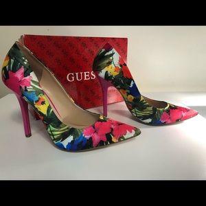 Guess Dark Pink Satin Shoes